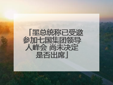 墨总统称已受邀参加七国集团领导人峰会 尚未决定是否出席